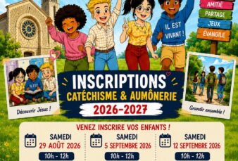 Vaires, Brou, Chantereine : inscriptions catéchisme et aumônerie